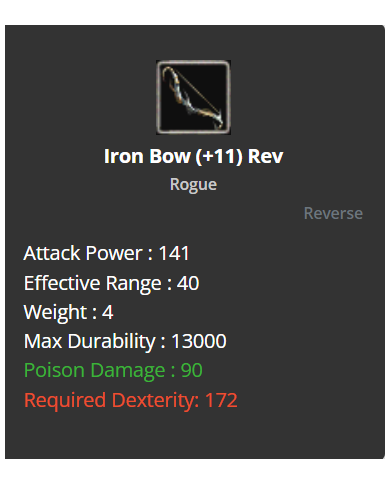 +11 Reb Iron bow