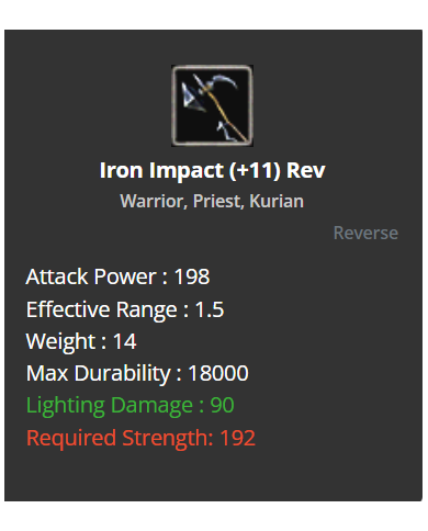 Iron Impact +11 rev