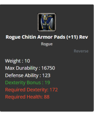 +9 Rogue Chitin Set