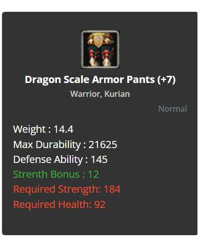 +7 Dragon Scale Set