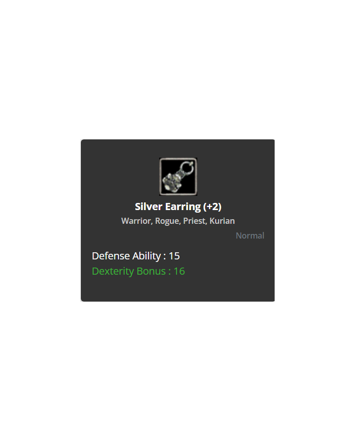 +2 Silver Earring