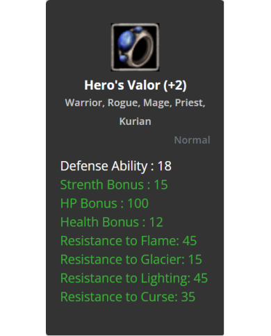 +2 Hero's Valor