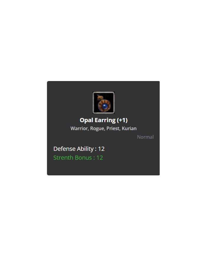 +1 Opal Earring