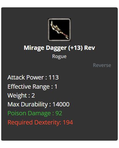 Mirage Dagger +13 (reverse)