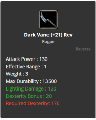 Dark Vane +21 (reverse)