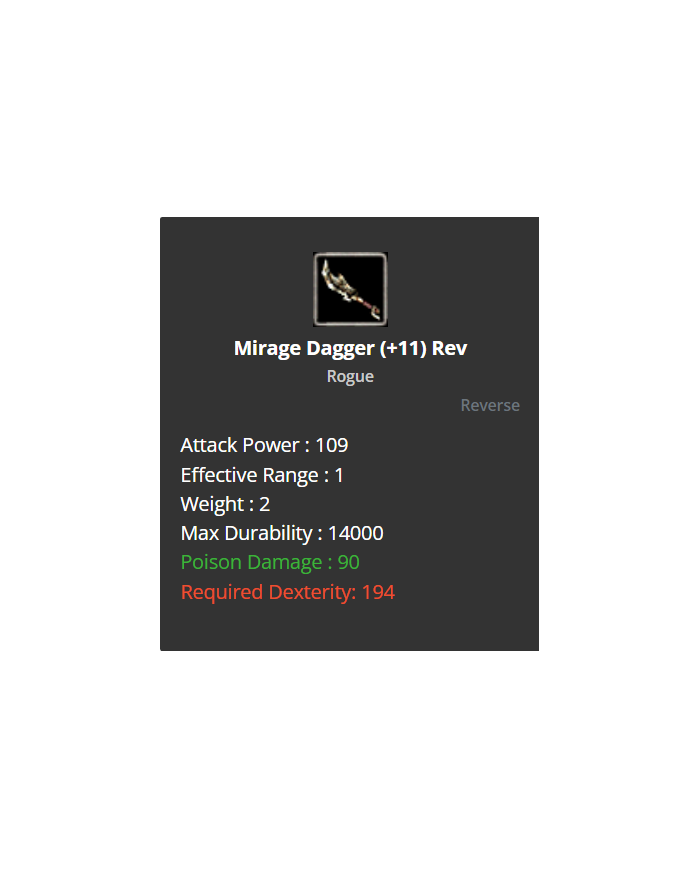 Mirage Dagger +11 (reverse)