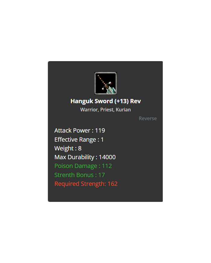 +13 Rev Hanguk Sword