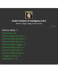 Draki's Pendant Of Intelligence
 Draki-A.B.S