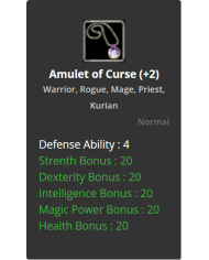 Amulet of Curse
 +-2