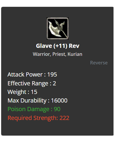 Glave (+11) Rev