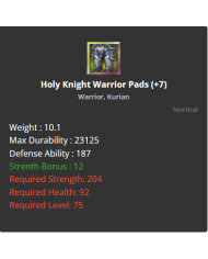 Holy / Kro Knight Warrior SET