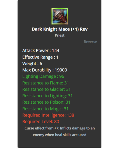 Dark Knight Mace (+1) Rev