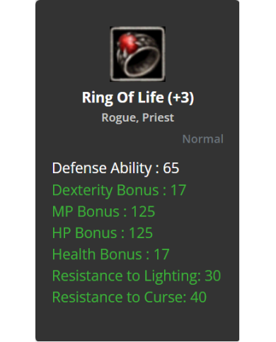 Ring Of Life +3 (DUAL)