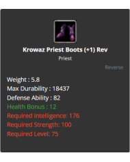 Krowaz Priest Set(+1) Rev