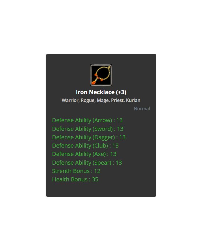 +3 Iron Necklece