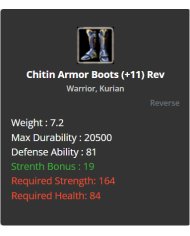  Warrior Chitin Set (+11) Rev