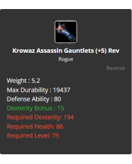 Krowaz Assassin Set +5 Rev