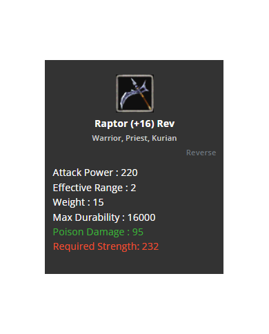 +16 Raptor