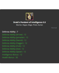 Draki's Pendant Of Intelligence S.S