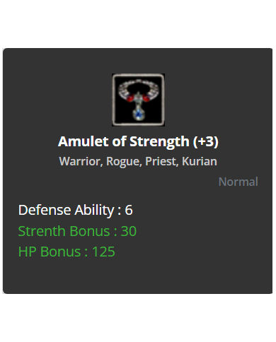 Amulet Of Strength +3