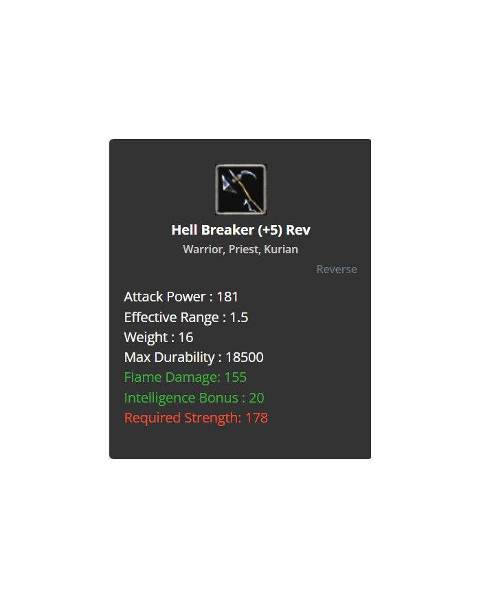 +5 Reverse Hell Breaker