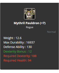 +7 Rogue Mythrill Set