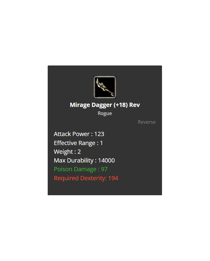 +18 Mirage Dagger