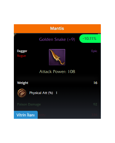 +9 golden Snake Psy 1