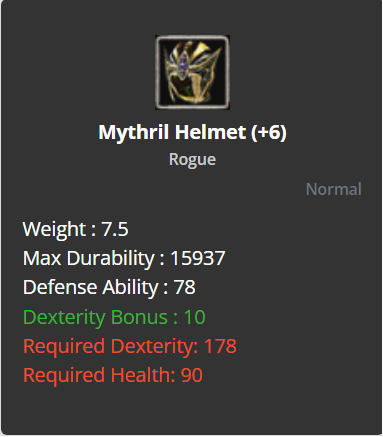Mythril Helmet +6